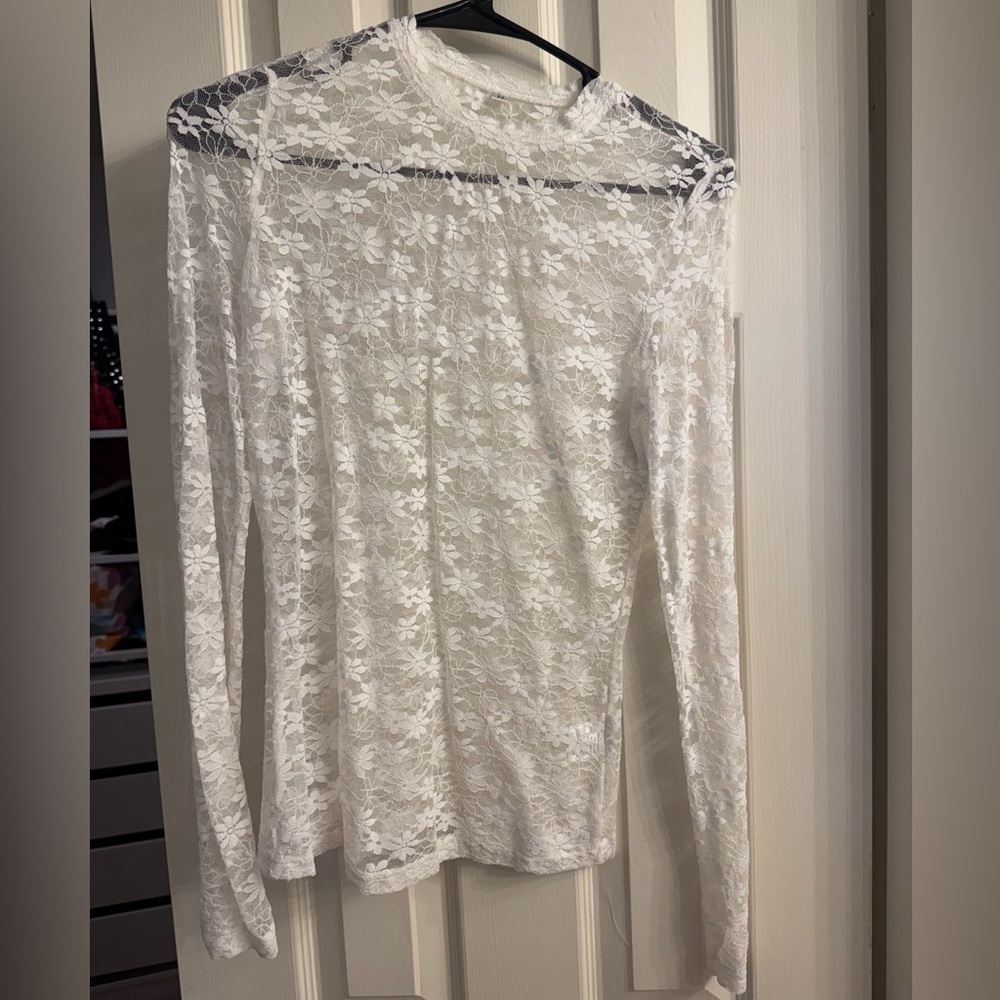 Elegant White Lace Top